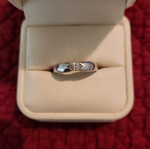 Lady Remington Silver Tone and Clear Crystal Stone Ring Size 7